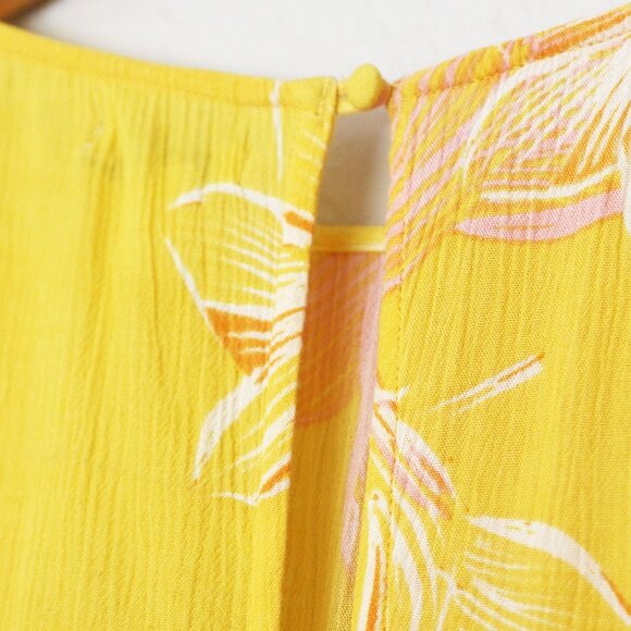 NEW Sisstrevolution I'm Fluttered Dress S Batwing Dolman Yellow Pink Gauze Mini - Picture 8 of 16